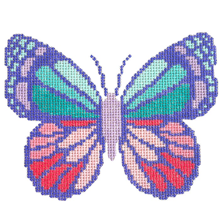 Purple Aqua Butterfly Painted Canvas Prepsetter 