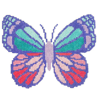 Purple Aqua Butterfly Painted Canvas Prepsetter 
