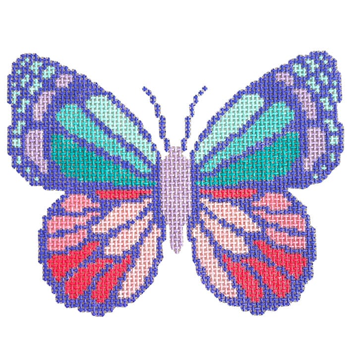 Purple Aqua Butterfly Painted Canvas Prepsetter  - 1