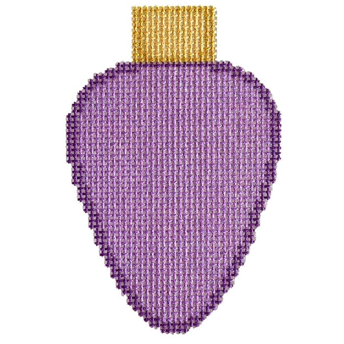 Purple Lightbulb Printed Canvas Needlepoint To Go 