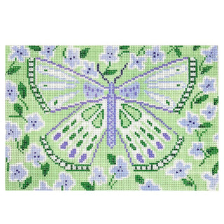 Purple Mint Butterfly Painted Canvas Camilla Moss 

