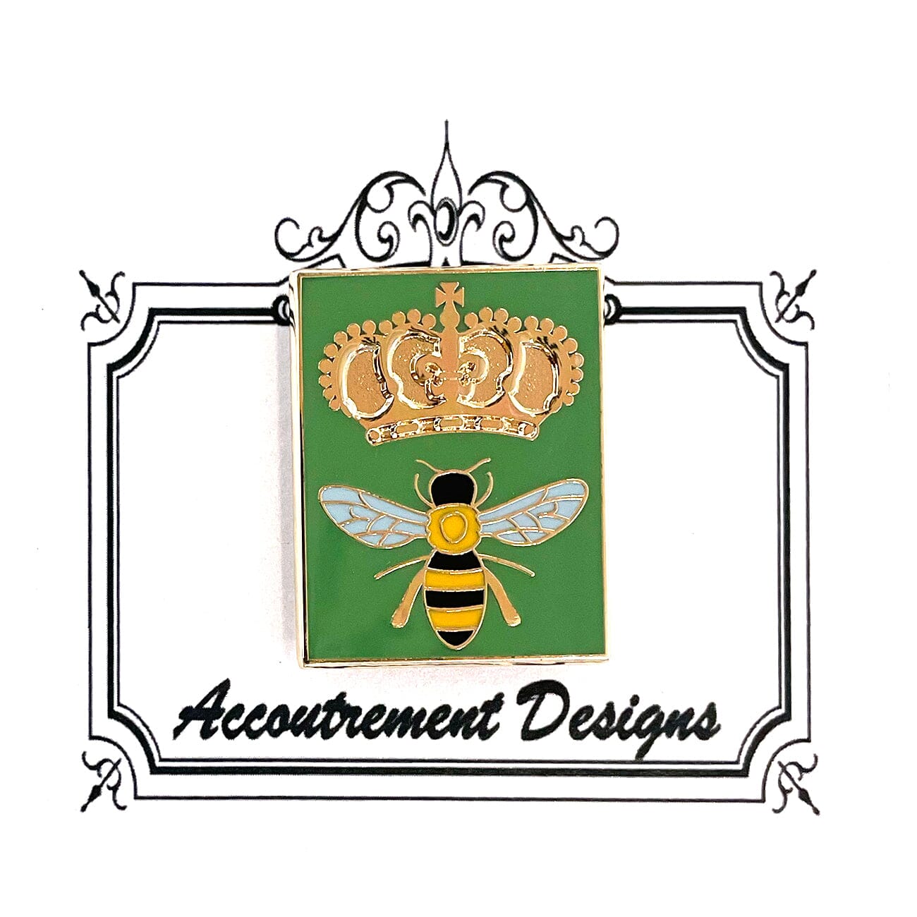 Queen Bee Green Needleminder Accessories Accoutrement Designs  - 1