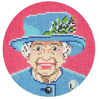 Queen Elizabeth II Ornament Painted Canvas Lauren Bloch Designs 
