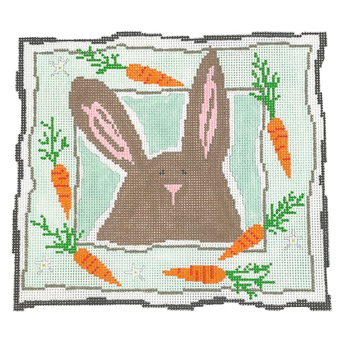 Rabbit & Her Carrots Painted Canvas Pippin 