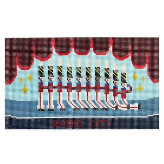 Radio City Pillow Painted Canvas Spruce Street Studio 
