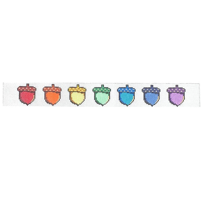 Rainbow Acorns Painted Canvas Alice & Blue  - 1