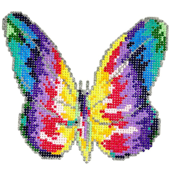 Rainbow Butterfly Painted Canvas Morgan Julia Designs 