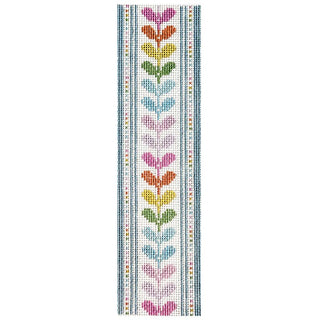 Rainbow Leaves Key Fob Painted Canvas Thorn Alexander 
