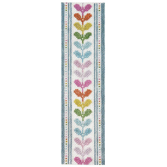 Rainbow Leaves Key Fob Painted Canvas Thorn Alexander 