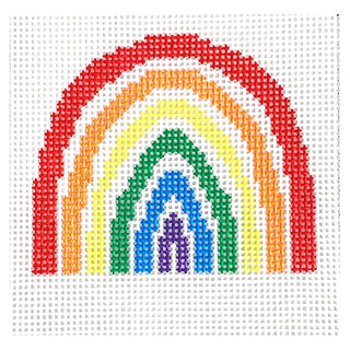Rainbow Square Multi Painted Canvas Love MHB Studio 
