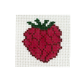 Raspberry Mini Painted Canvas MF Needlepoint 
