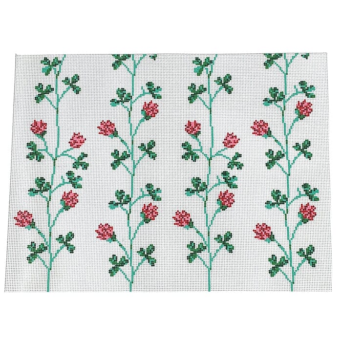Red Clover Painted Canvas Alice & Blue 

