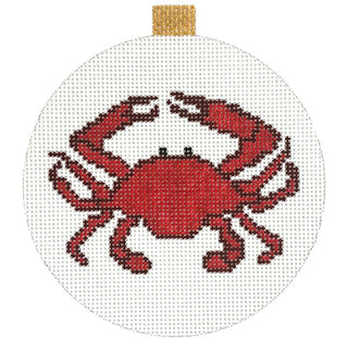 Red Crab Ornament Painted Canvas Ann Kaye Studio 
