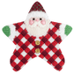 Red Gingham PJ Santa with Stitch Guide Painted Canvas Associated Talents 