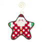 Red Gingham PJ Santa with Stitch Guide Printed Canvas Two Sisters Needlepoint 
