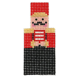 Red Nutcracker Angel Ornament Painted Canvas Stitch Its 
