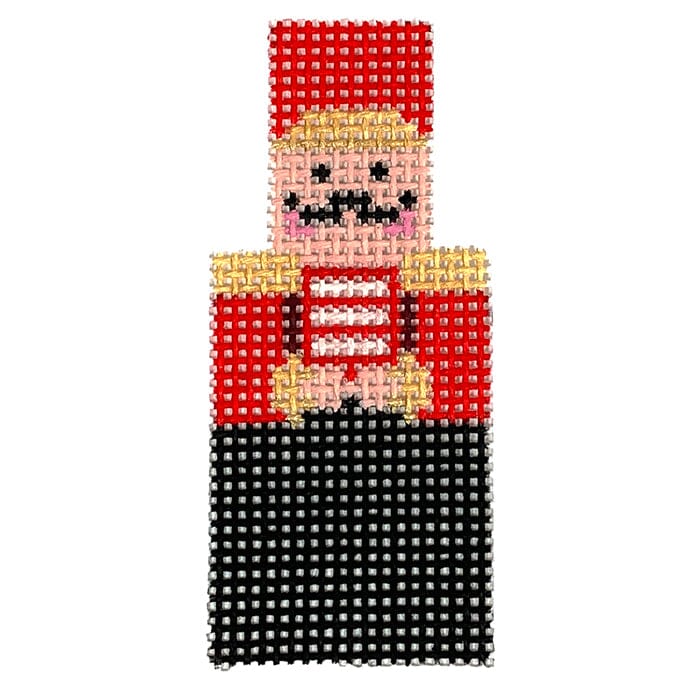 Red Nutcracker Angel Ornament Painted Canvas Stitch Its  - 1