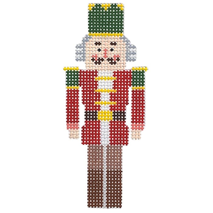 Red Nutcracker Ornament Painted Canvas Coco Frank Studio  - 1