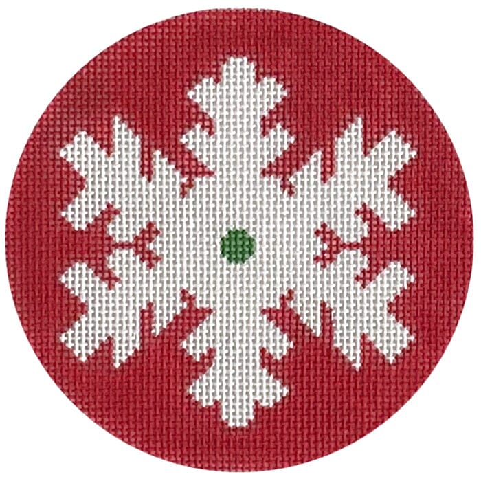 Red Simple Snowflake Painted Canvas Pepperberry Designs 