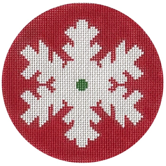Red Simple Snowflake Painted Canvas Pepperberry Designs  - 1
