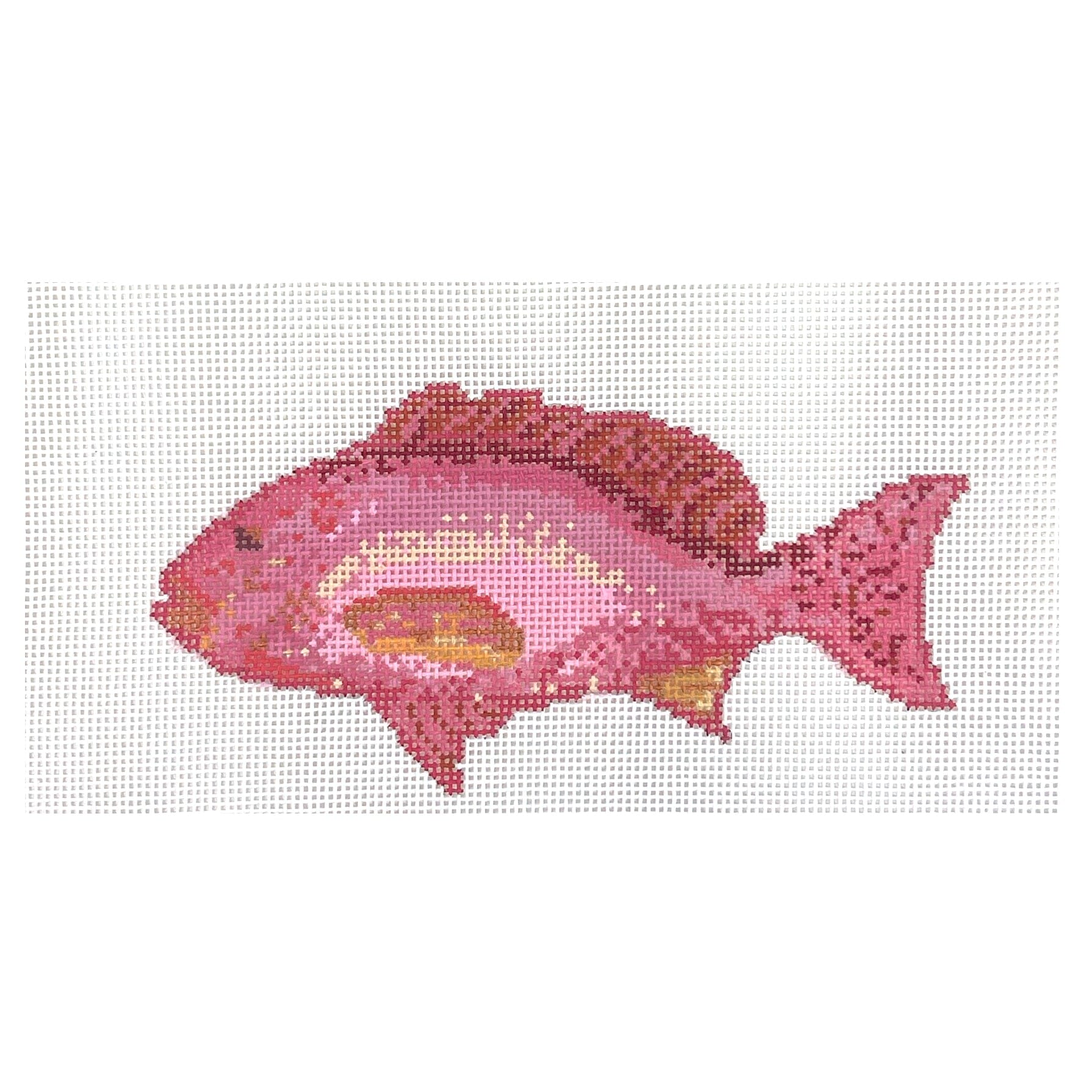 Red Snapper Painted Canvas Atlantic Blue Canvas 
