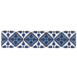 Red, White and Blue Key Fob Painted Canvas Ann Kaye Studio 
