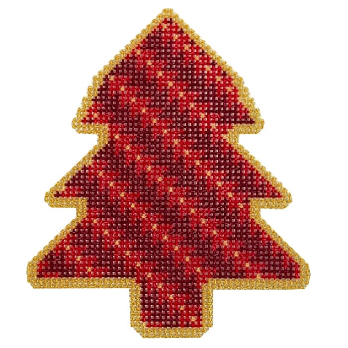 Red/Gold Arrow Tree Printed Canvas Two Sisters Needlepoint 
