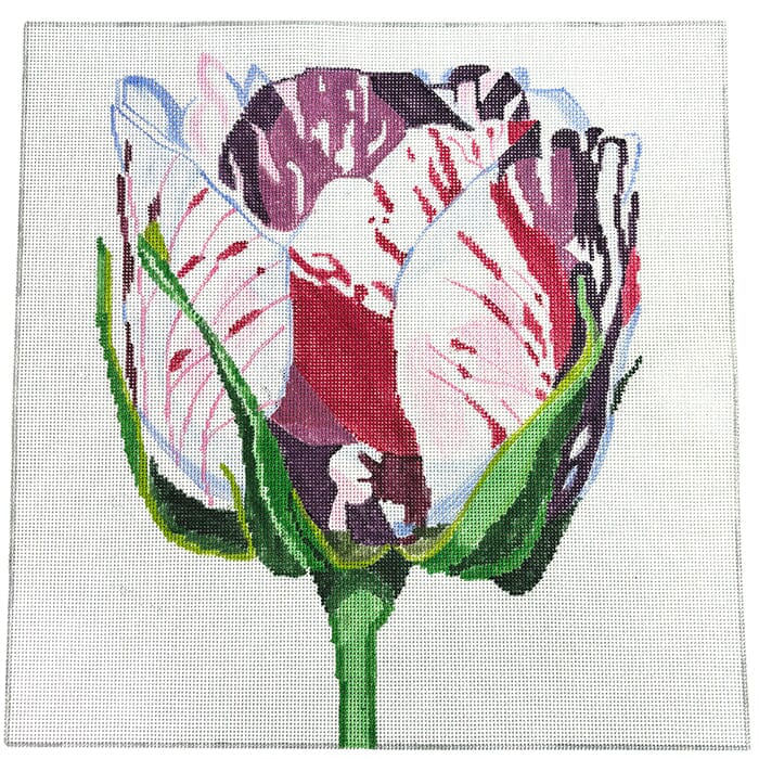 Regal Painted Rose 15" Painted Canvas Jean Smith  - 1