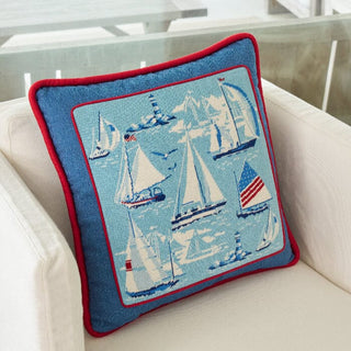 Regatta Pillow No 1 Printed Canvas Kirk & Bradley 
