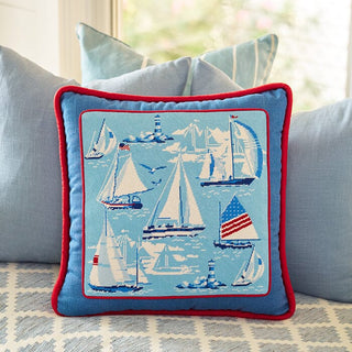 Regatta Pillow No 1 Printed Canvas Kirk & Bradley 
