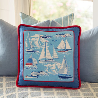Regatta Pillow No 2 Printed Canvas Kirk & Bradley 
