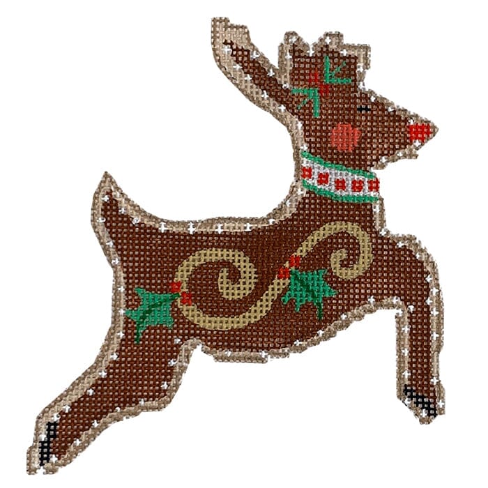 Reindeer Christmas Cookie DD Painted Canvas Danji Designs 