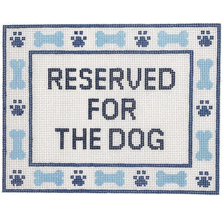 Reserved for the Dog Printed Canvas SLS Needlepoint 
