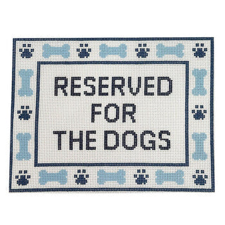 Reserved for the Dogs Printed Canvas SLS Needlepoint 
