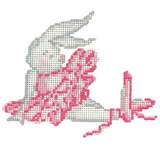 Resting Ballet Bunny Painted Canvas KCN Designers 
