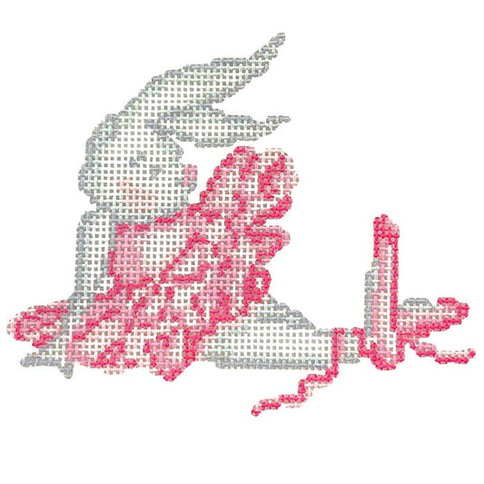 Resting Ballet Bunny Painted Canvas KCN Designers 