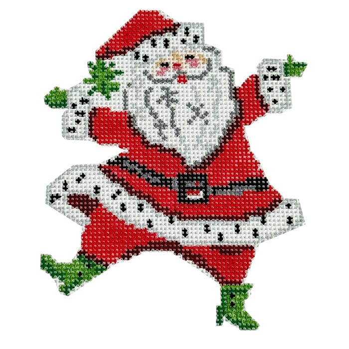 Retro Santa with Dots Painted Canvas KCN Designers  - 1