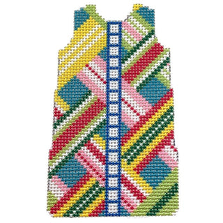 Ribbons Shift on 13 Printed Canvas Two Sisters Needlepoint 
