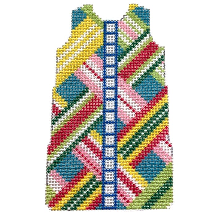 Ribbons Shift on 13 Printed Canvas Two Sisters Needlepoint 
