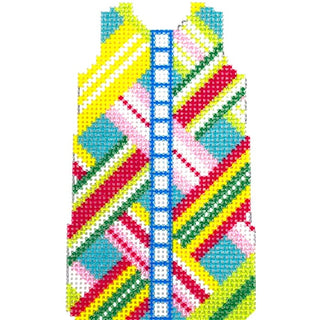 Ribbons Shift Printed Canvas Two Sisters Needlepoint 
