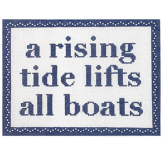 Rising Tide with Border Painted Canvas Love MHB Studio 
