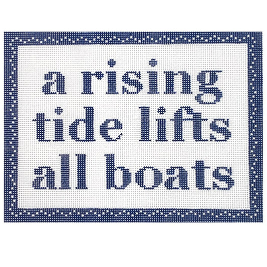 Rising Tide with Border Painted Canvas Love MHB Studio 