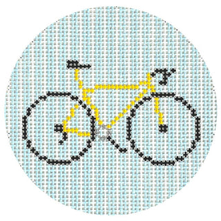 Road Bike Round Painted Canvas Goodpoint Needlepoint 
