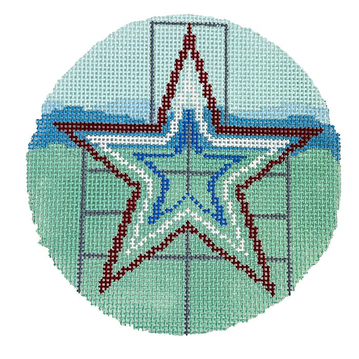 Roanoke Star Painted Canvas Blue Ridge Stitchery 