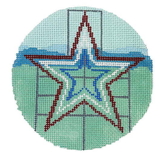 Roanoke Star Painted Canvas Blue Ridge Stitchery 