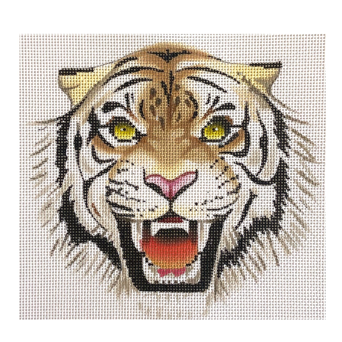 Roaring Tiger Head Painted Canvas Colors of Praise 

