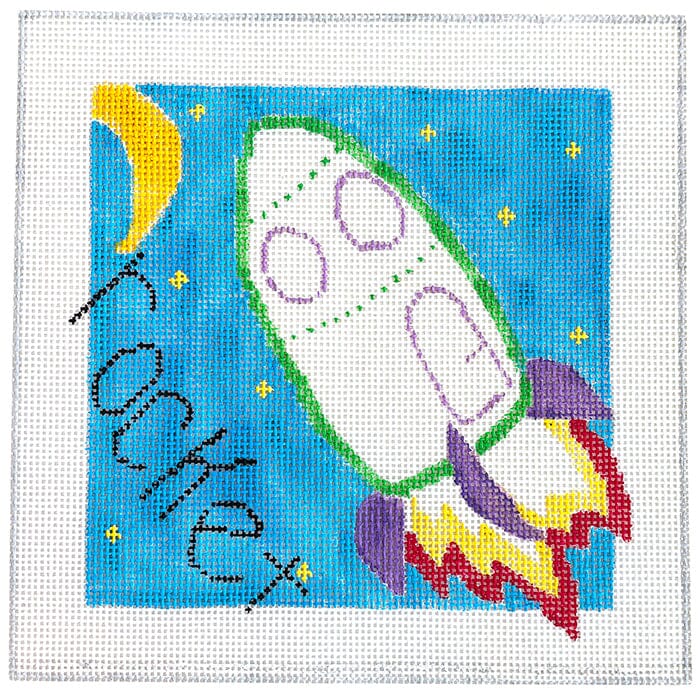 Rocket 8"   Children's Collection Painted Canvas Jean Smith 
