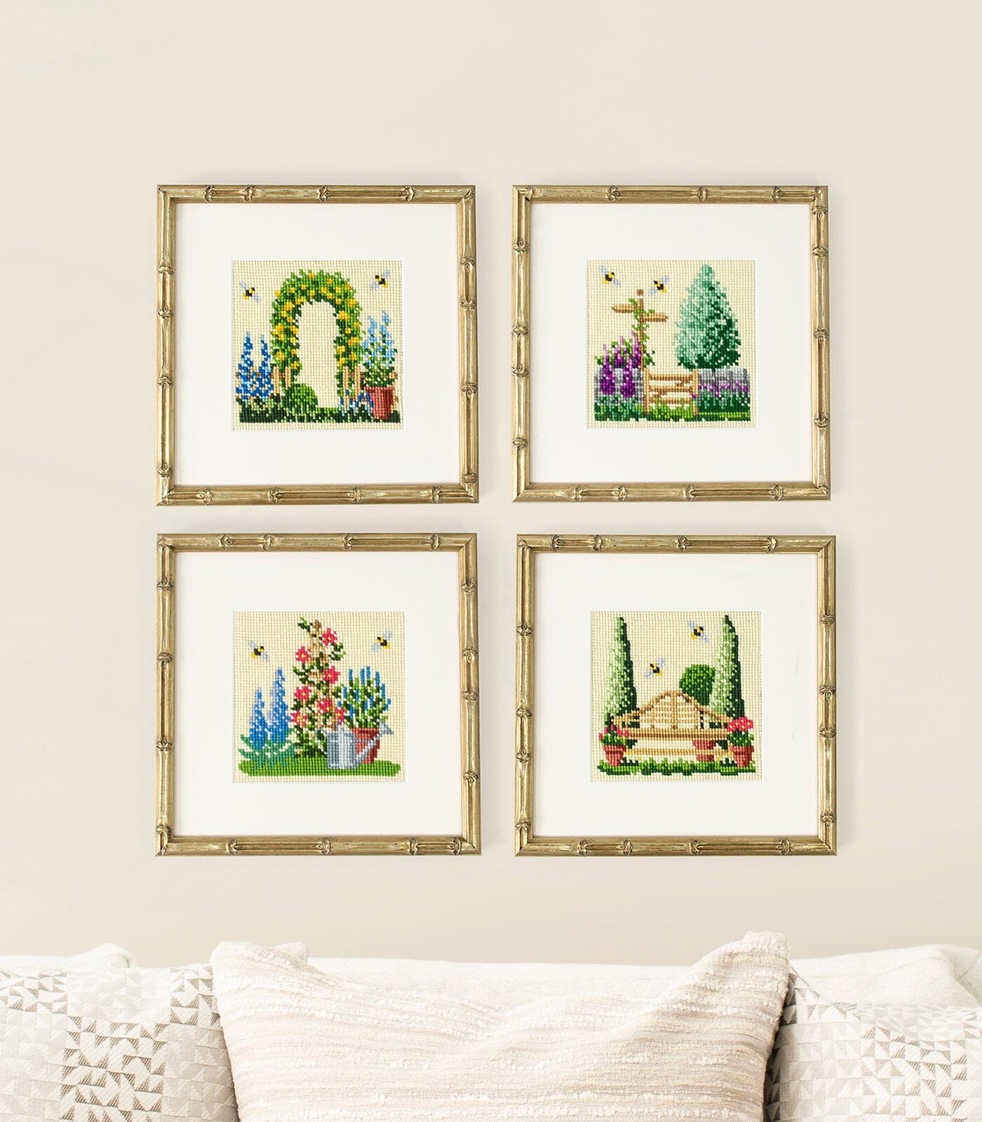 Rose Arch Mini Needlepoint Kit Kits Elizabeth Bradley Design  - 3