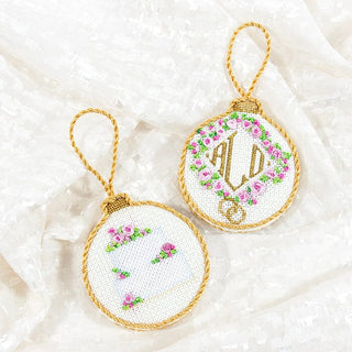 Rosebud/Monogram Ball Ornament Kit Kits Associated Talents 
