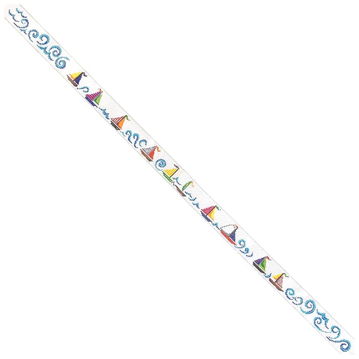 Sailboat belt on White Painted Canvas Patti Mann  - 1
